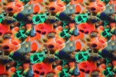 Baumwolljersey Crazy Color Gradient